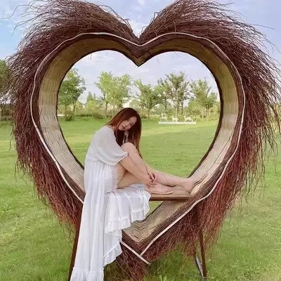 heart shape standing nest swing