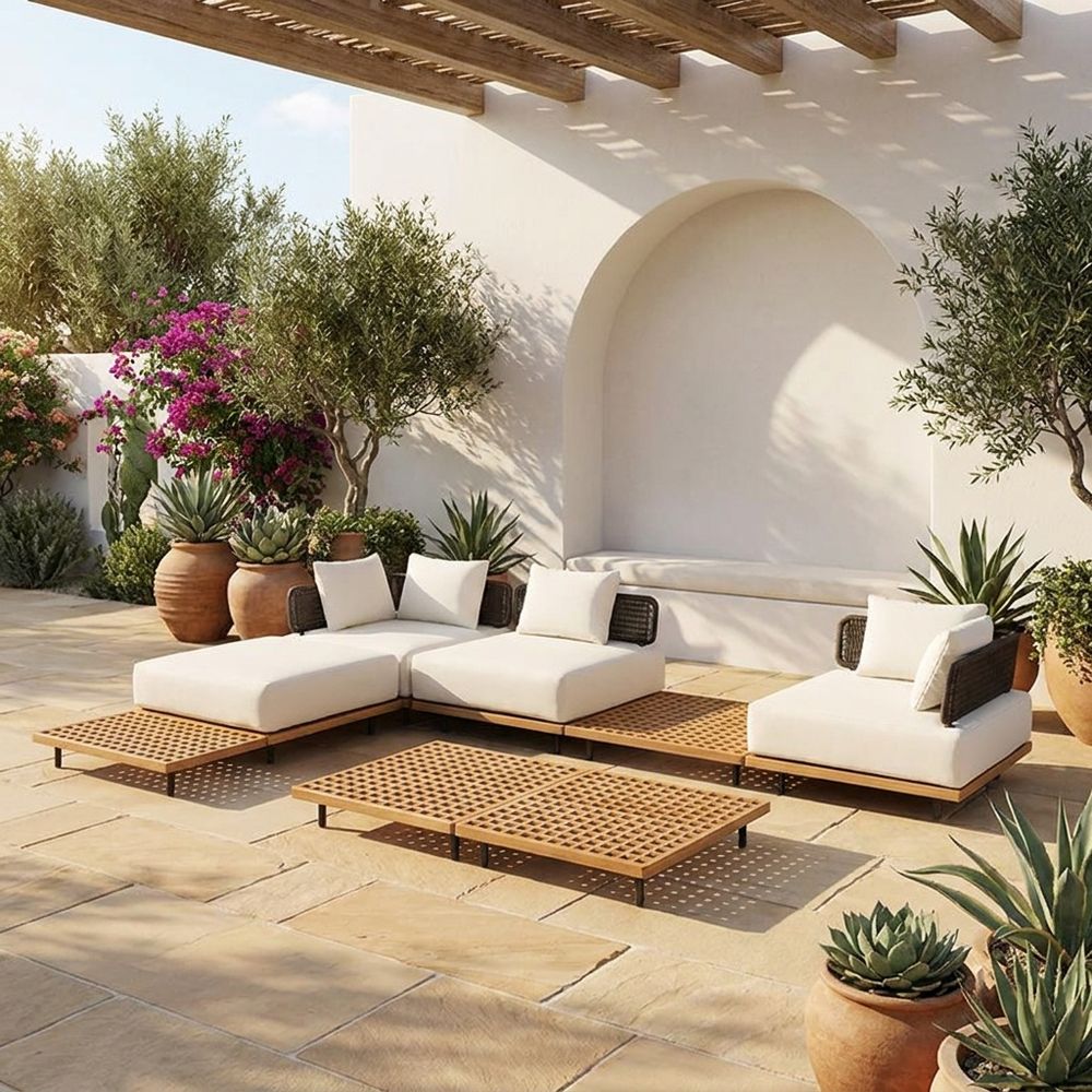 Solis outdoor lounge furniture in a complete terrace setting