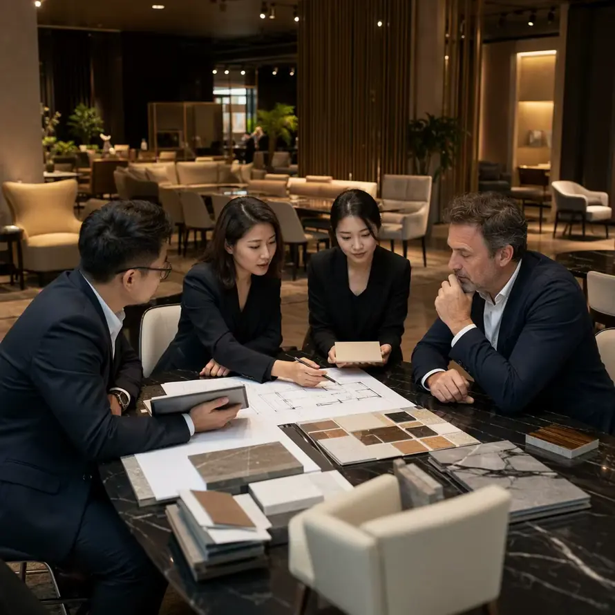 Momoda professional furniture project team providing Bespoke solutions in Foshan
