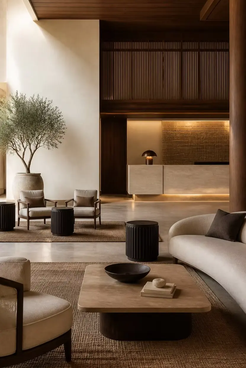 Luxury hospitality furniture arranged for a global resort project