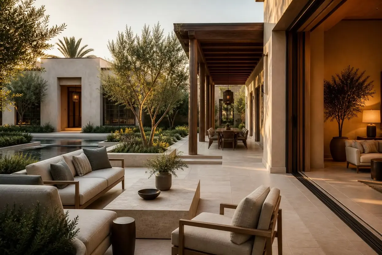 Outdoor furniture solution for a luxury villa and hospitality project